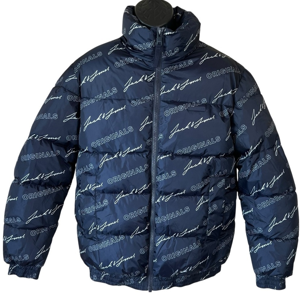 Jack & Jones Originals Printed Logo Puffer Jacket
